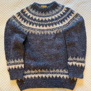 Gaeltarra for J. Crew Fair Isle Wool Sweater Large
